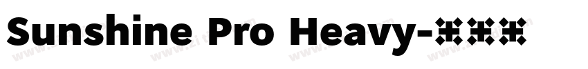 Sunshine Pro Heavy字体转换